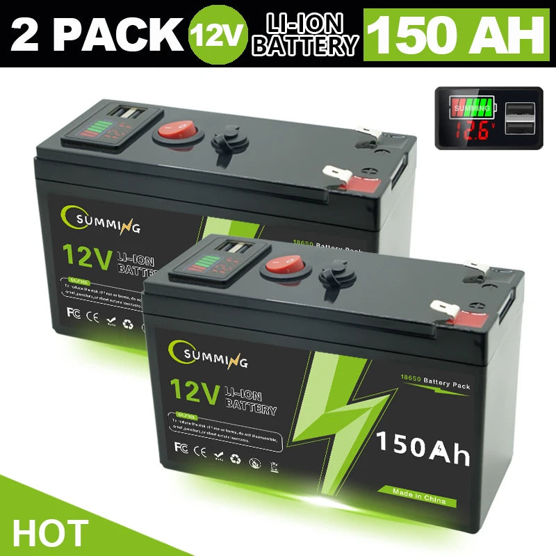 12V 150Ah Lithium Battery Built In BMS High Capacity For Ride Ons - Mobility Buy