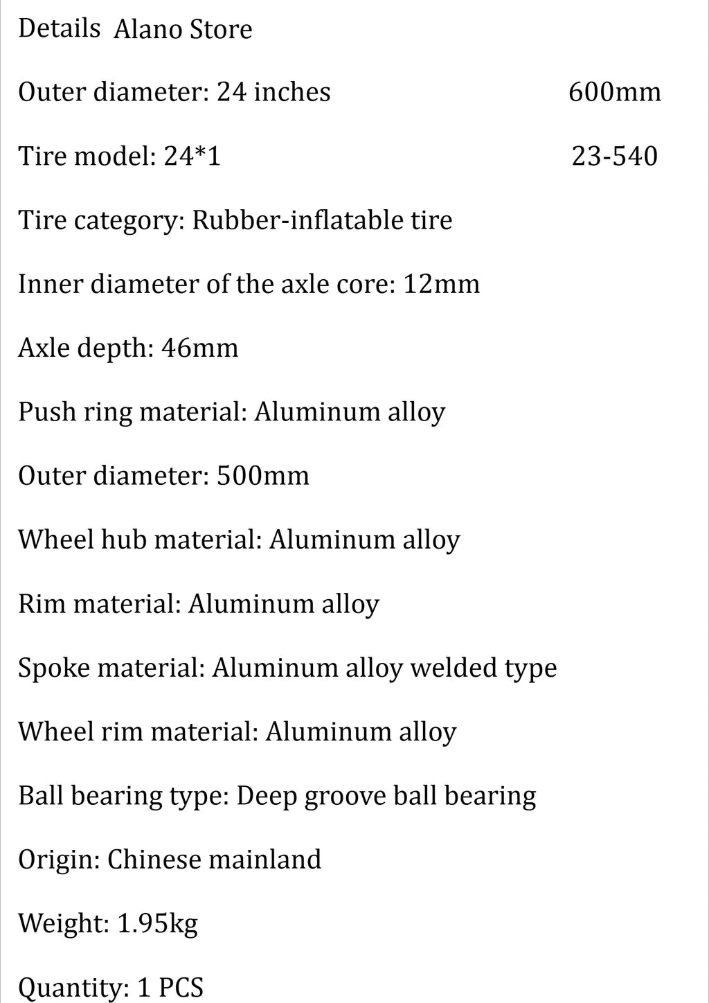 24 Quick Release Rear Wheel For Sports Wheelchair Aluminum Pneumatic Tire - Mobility Buy