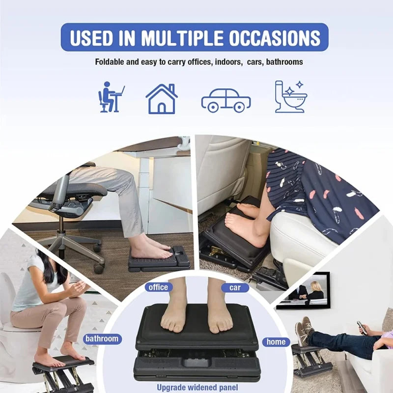 Ergonomic Adjustable Footrest With Four Position Height And Removable Pad - Mobility Buy