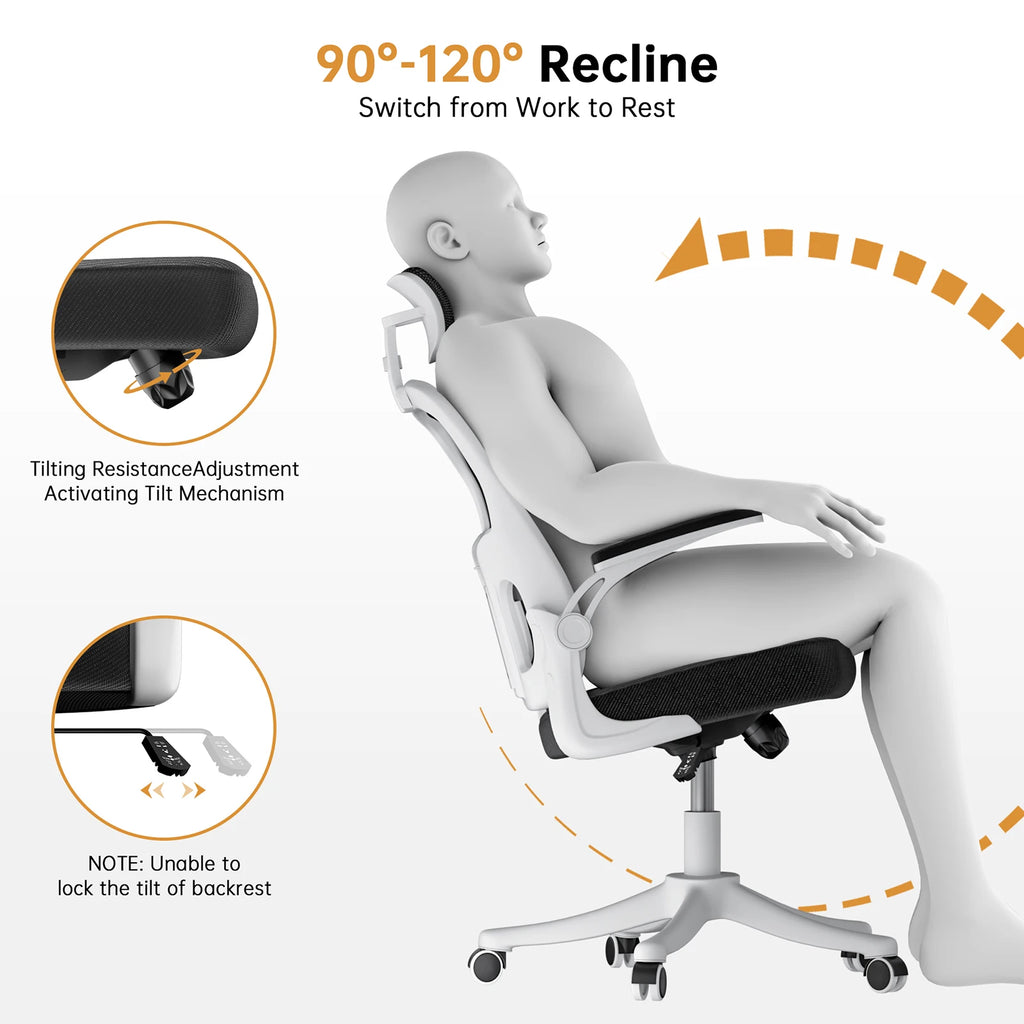 Ergonomic Office Chair High Back Armrest With Adjustable Headrest Lumbar Support - Mobility Buy