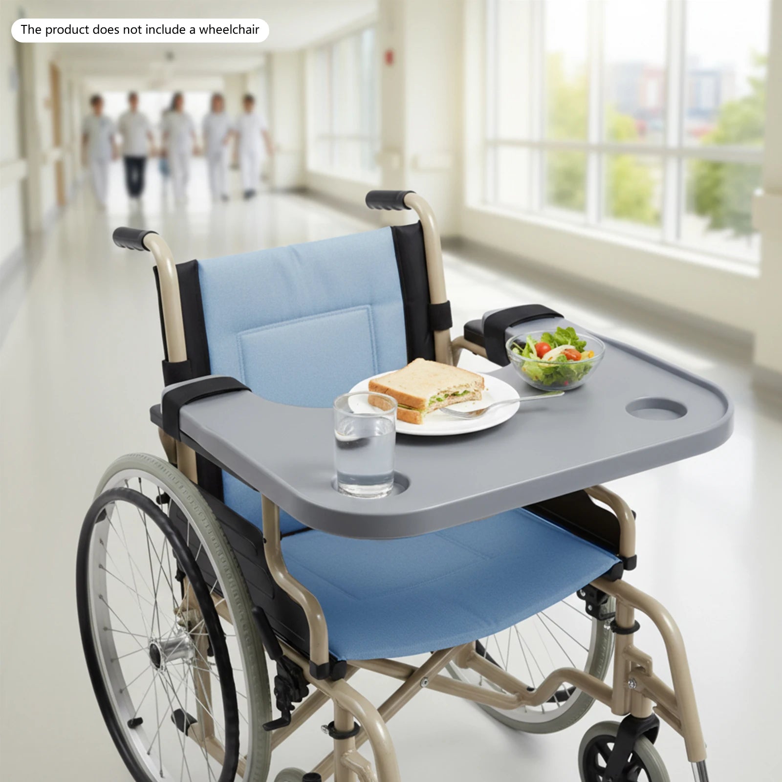 Essential Detachable Wheelchair Tray Table With Cup Holder For Patients - Mobility Buy