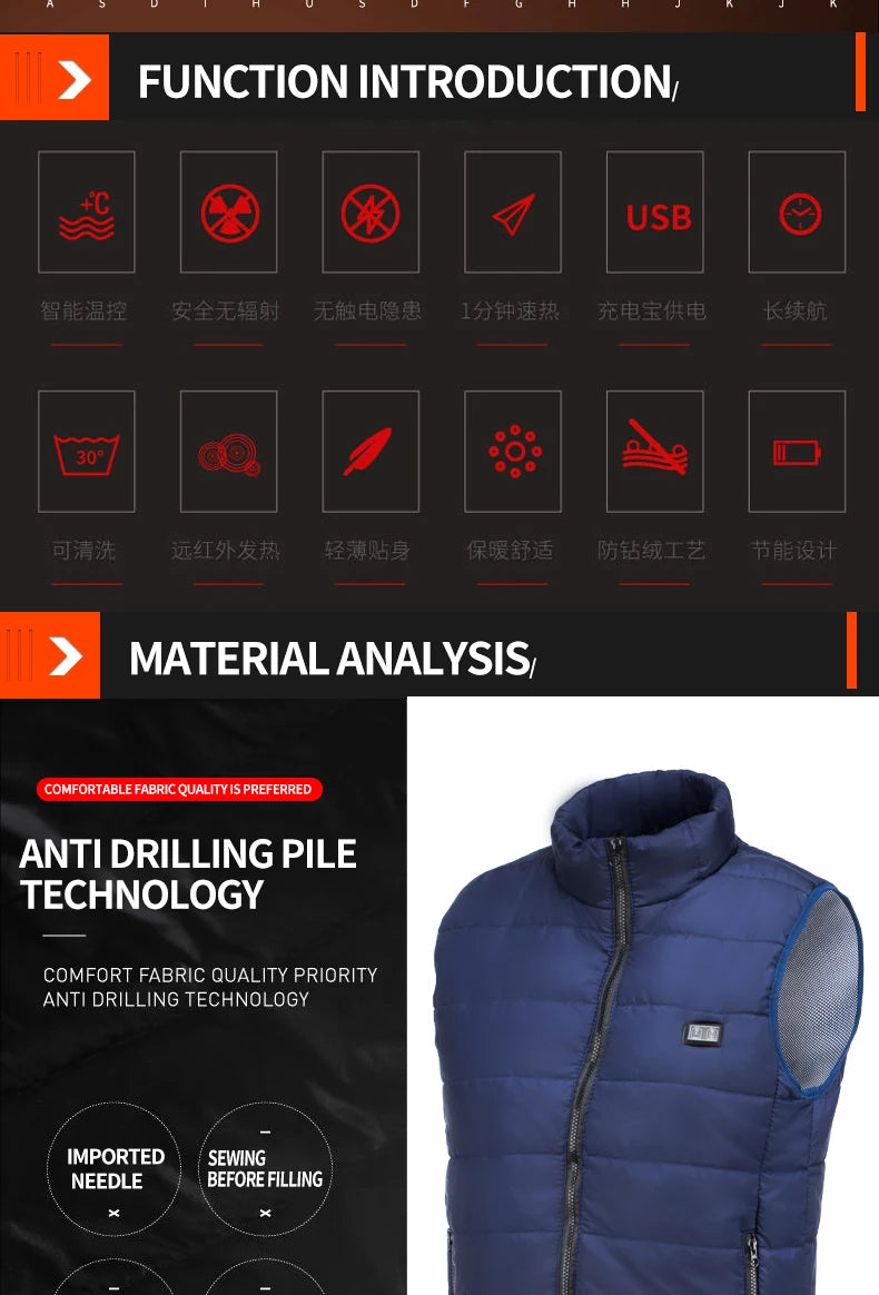 Heated Electric Jacket = USB Heating - Mobility Buy