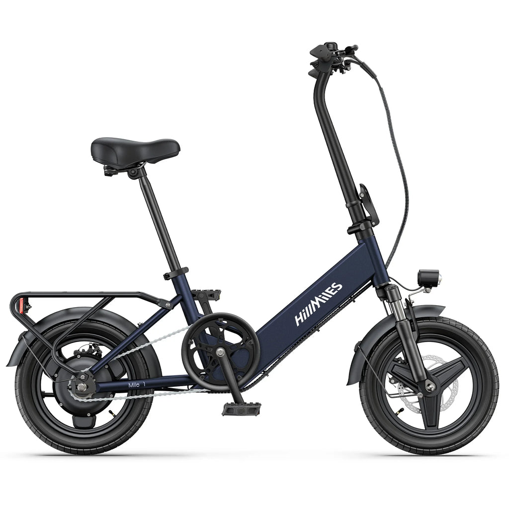 HillMiles Mile 1 Adult E Bike 250W 36V 10.4Ah 14in Fat Tire Foldable - Mobility Buy