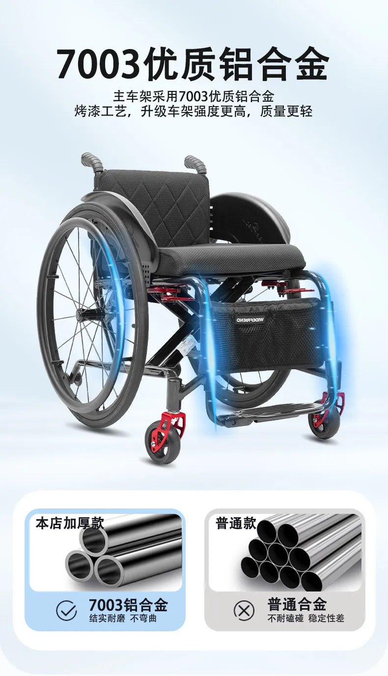 Lightweight Folding Sports Wheelchair 5803 for Adults and Seniors Colorful - Mobility Buy