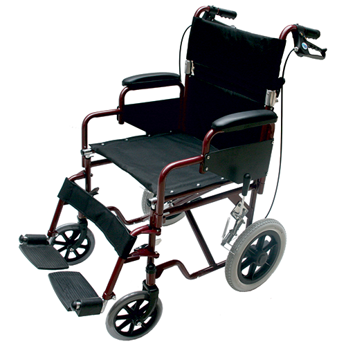 Lightweight Transit Wheelchair Attendant Loop Brakes - Mobility Buy