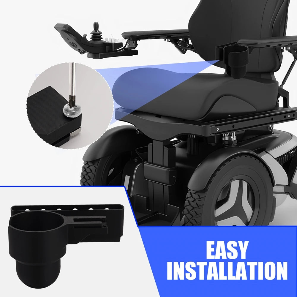 Permobil Electric Wheelchair Cup Holder And Phone Basket Set 1 Or 2 Pack - Mobility Buy