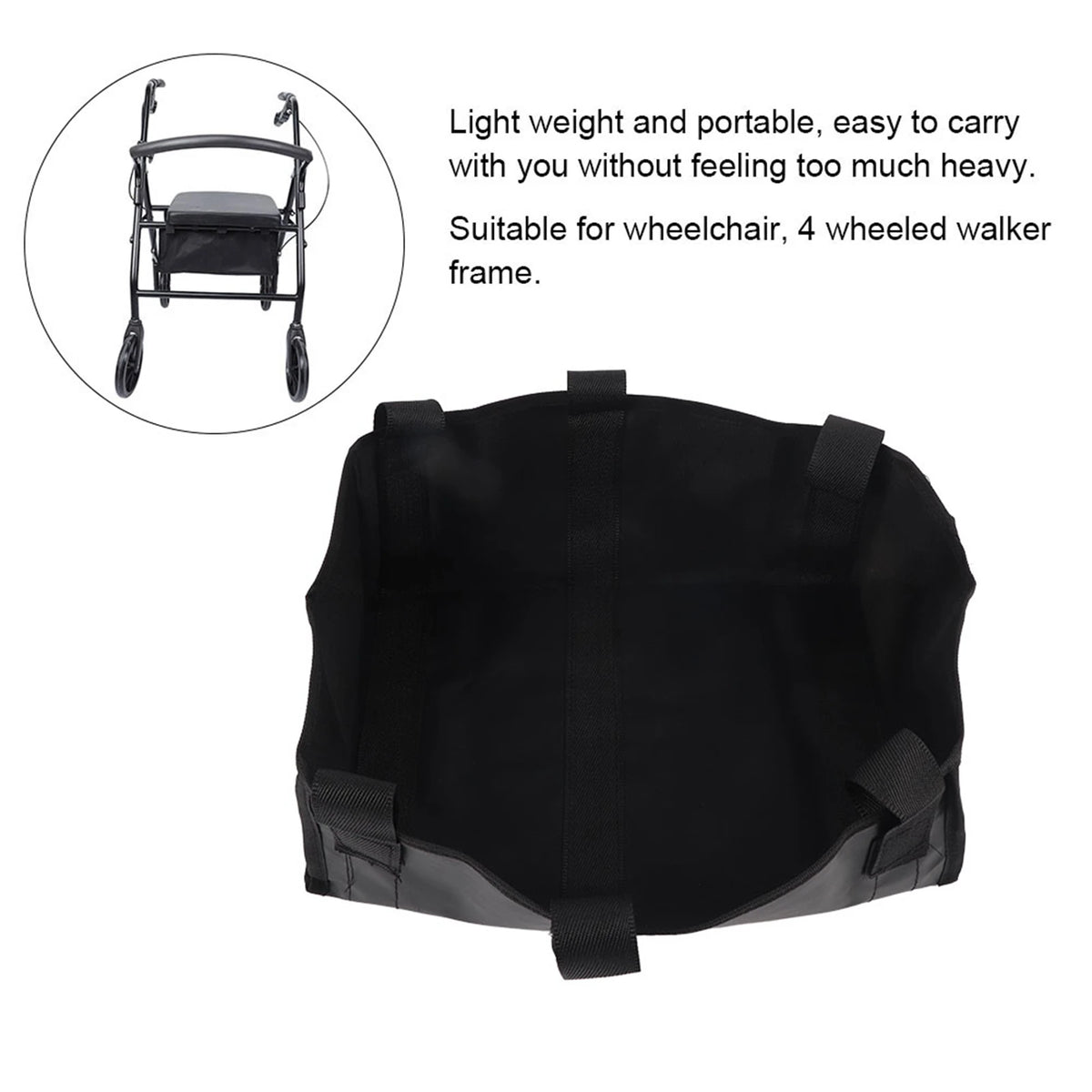 Portable Foldable Rollator Walker Basket - Mobility Buy
