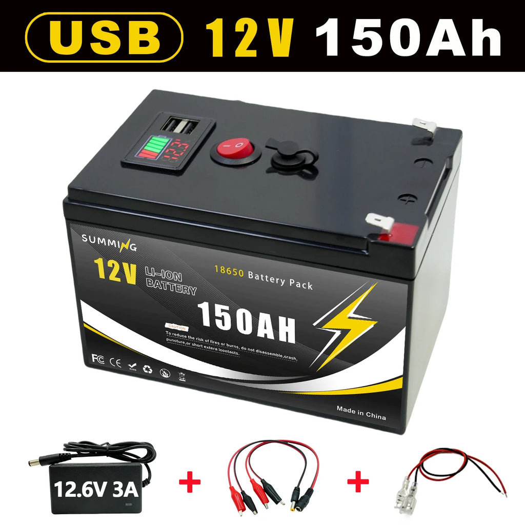 Powerful 12V LiFePO4 Lithium Battery With Bms Usb Port Scooters - Mobility Buy