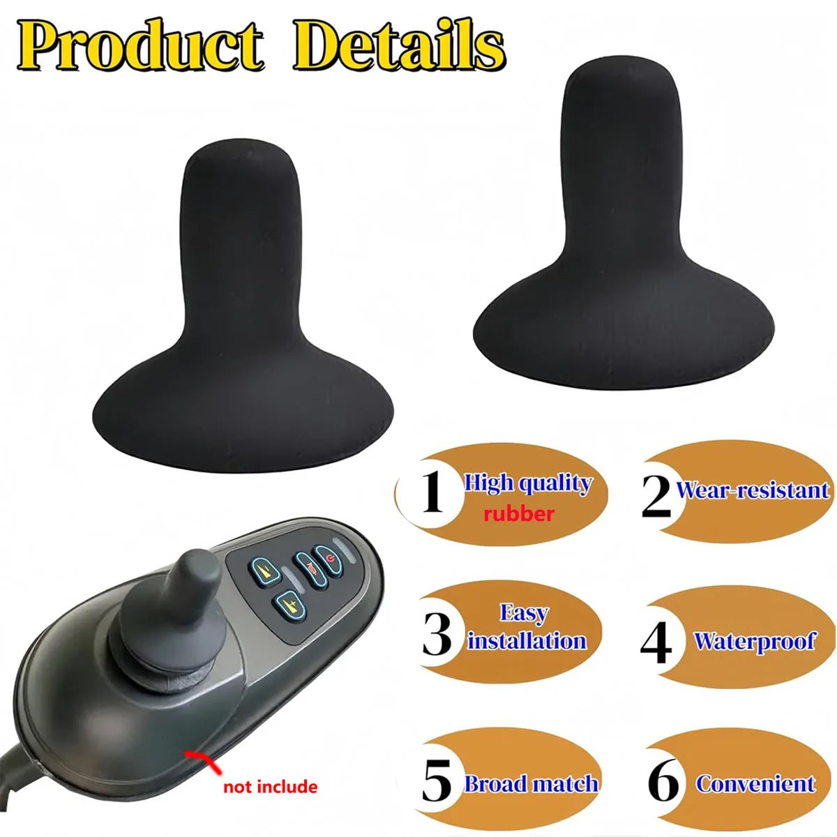 Rubber Joystick Buttons for Electric Wheelchairs Repair Kit - Mobility Buy