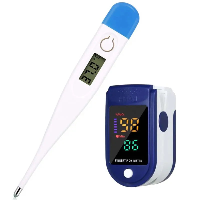 Pulse Oximeter Finger Clip And Digital Thermometer For Adults And Children - from