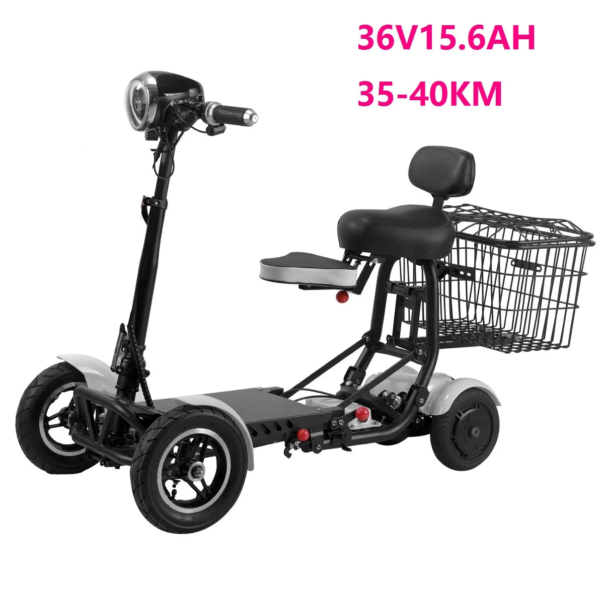 New handicapped Foldable Electric Scooter Adult Dual motor 4 Wheels Folding Electric Wheelchair Scooter For Elderly People - from