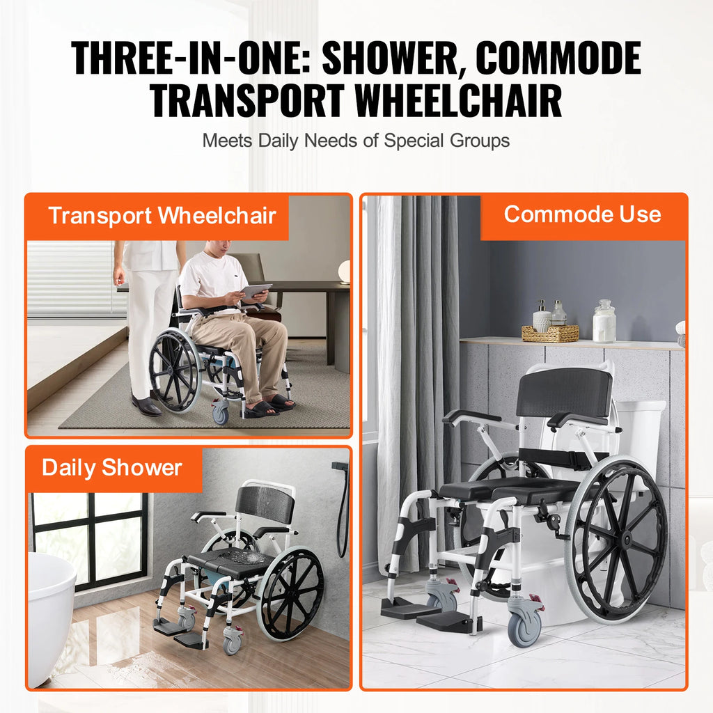 Shower Wheelchair Bathroom Adjustable Chair Disabled - Mobility Buy