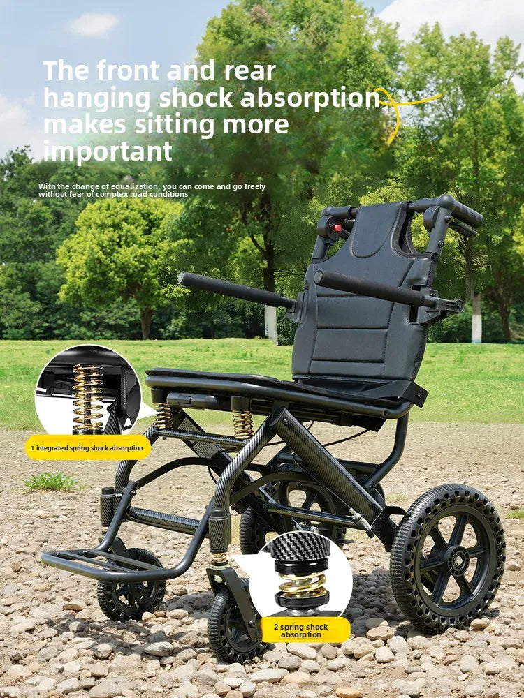 Small foldable, lightweight wheelchair - travel, portable - Mobility Buy