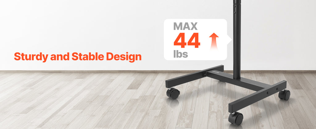 SucceBuy Universal Rolling TV Stand With Steel Frame And Wheels - Mobility Buy