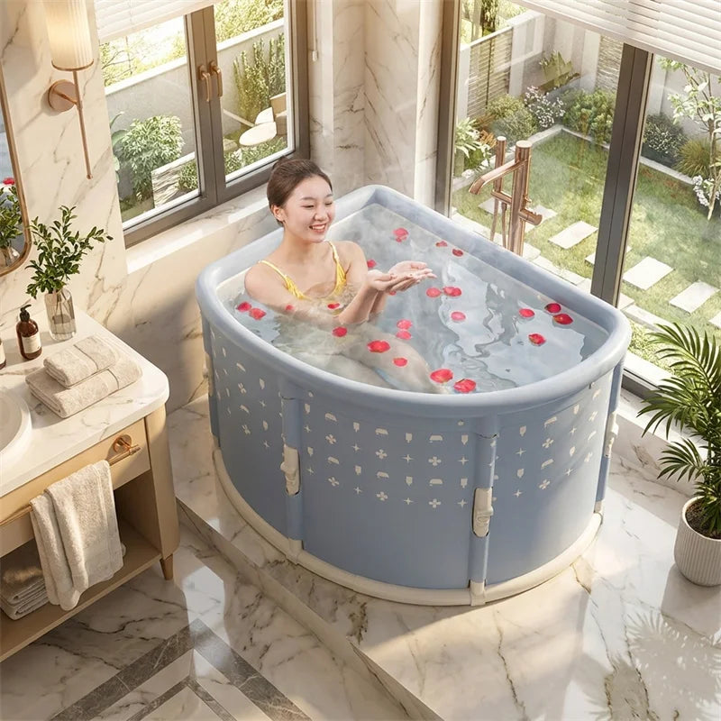 Triangular Foldable Bathtub Seat Portable For Space Saving Adult Spa Steam Sauna - Mobility Buy