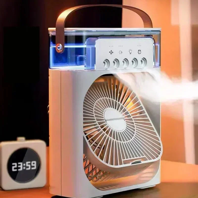 Ultra Cool 3In1 Air Cooler Humidifier Fan With Led Night Light For Desk - Mobility Buy