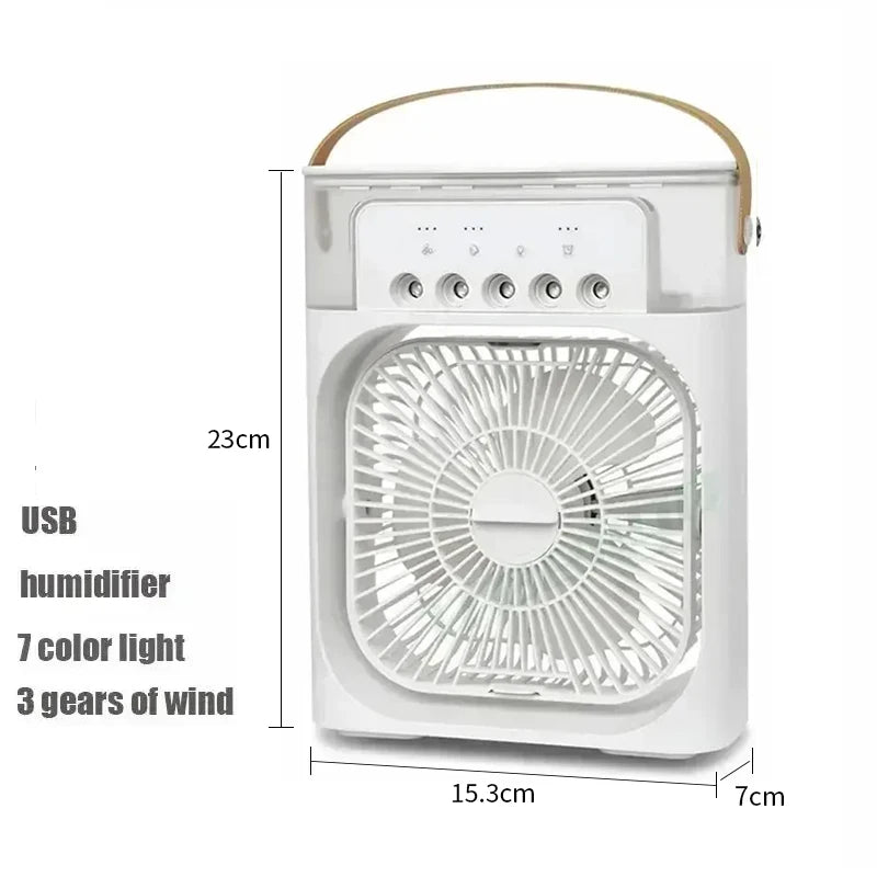Ultra Cool 3In1 Air Cooler Humidifier Fan With Led Night Light For Desk - Mobility Buy