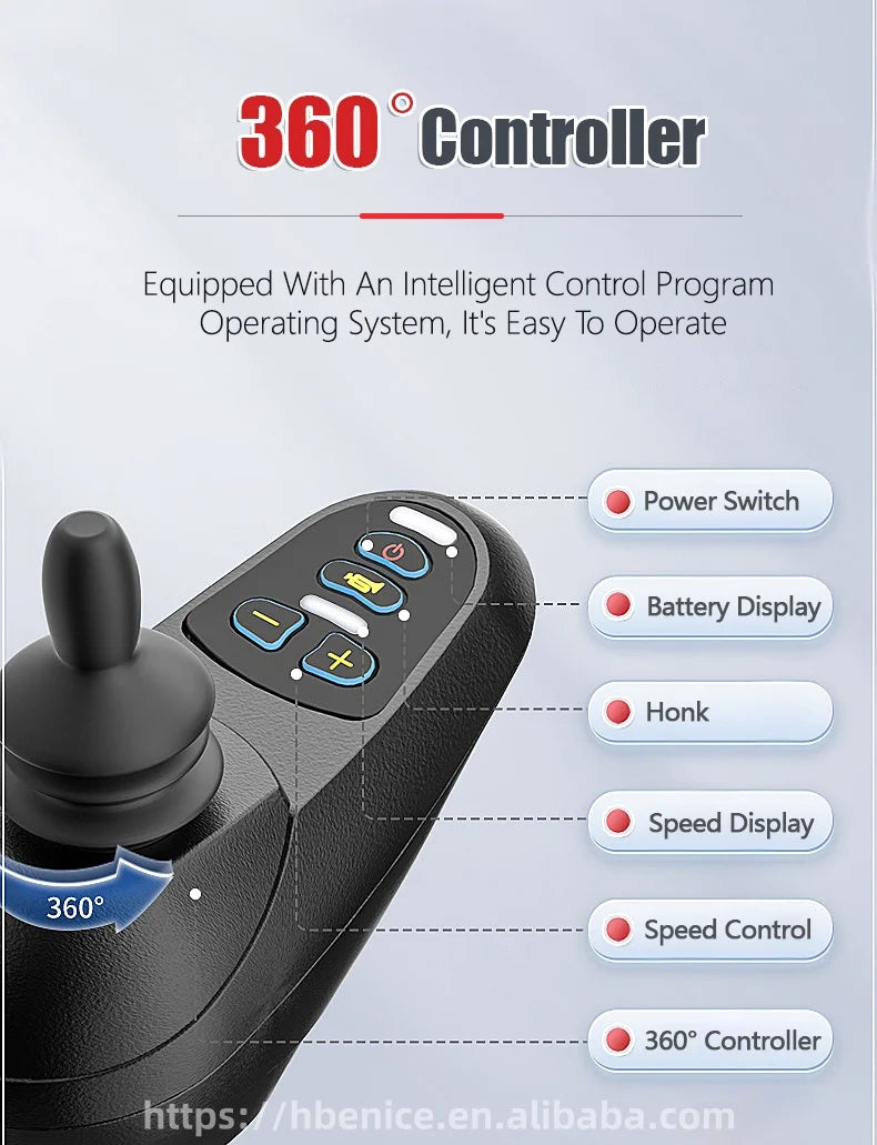 Ultra-light Power Electric Wheelchair w Battery Foldable - Mobility Buy