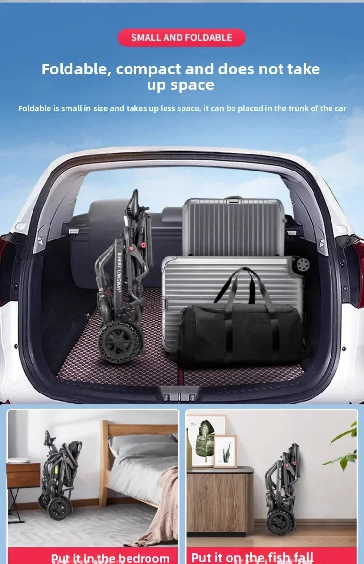 Wheelchair lightweight foldable hand-pushed or electric powerd - Mobility Buy