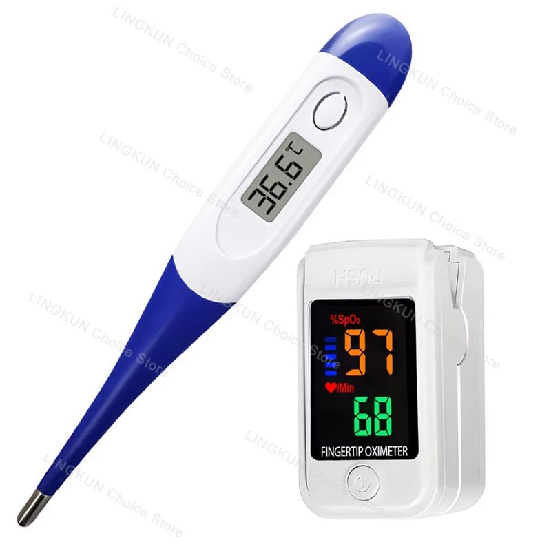 Pulse Oximeter Finger Clip And Digital Thermometer For Adults And Children - from